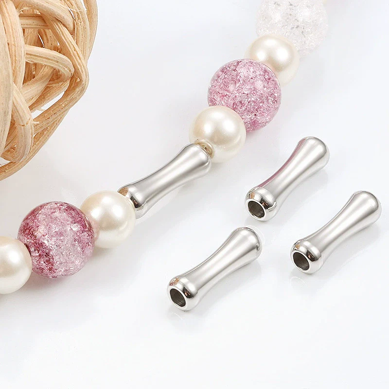 Wholesale Stainless Steel Slub Beaded Handmade Necklace Accessories - Image 2