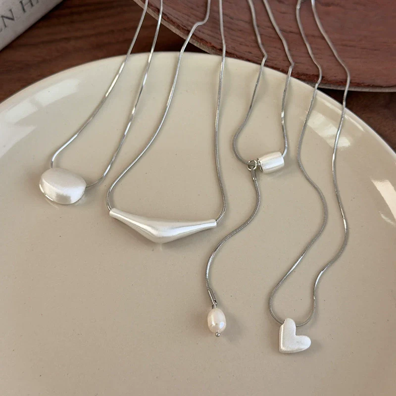 Wholesale Stainless Steel Snake Bone Chain Geometric Style Necklace For Women With Electroplating Processing - Image 4