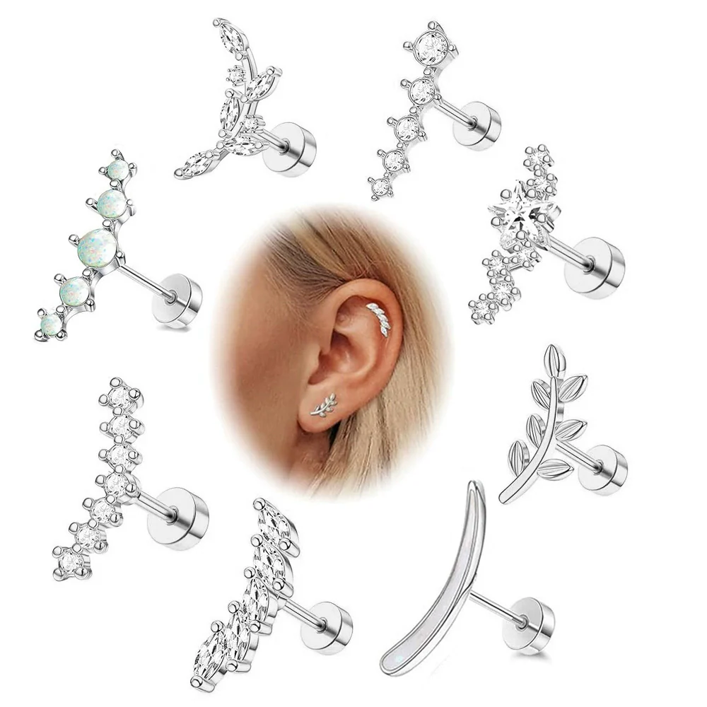 Wholesale Stainless Steel Star Shape Ear Nail Piercing Jewelry