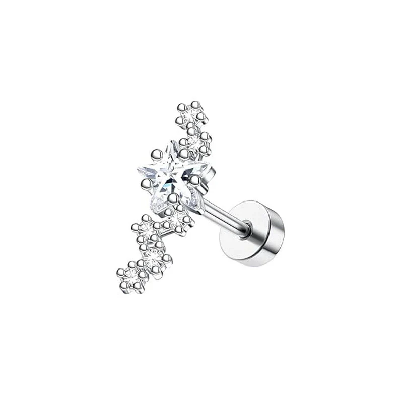 Wholesale Stainless Steel Star Shape Ear Nail Piercing Jewelry - Image 21