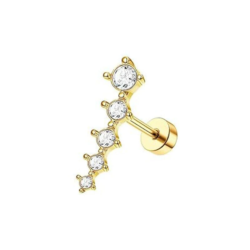 Wholesale Stainless Steel Star Shape Ear Nail Piercing Jewelry - Image 6