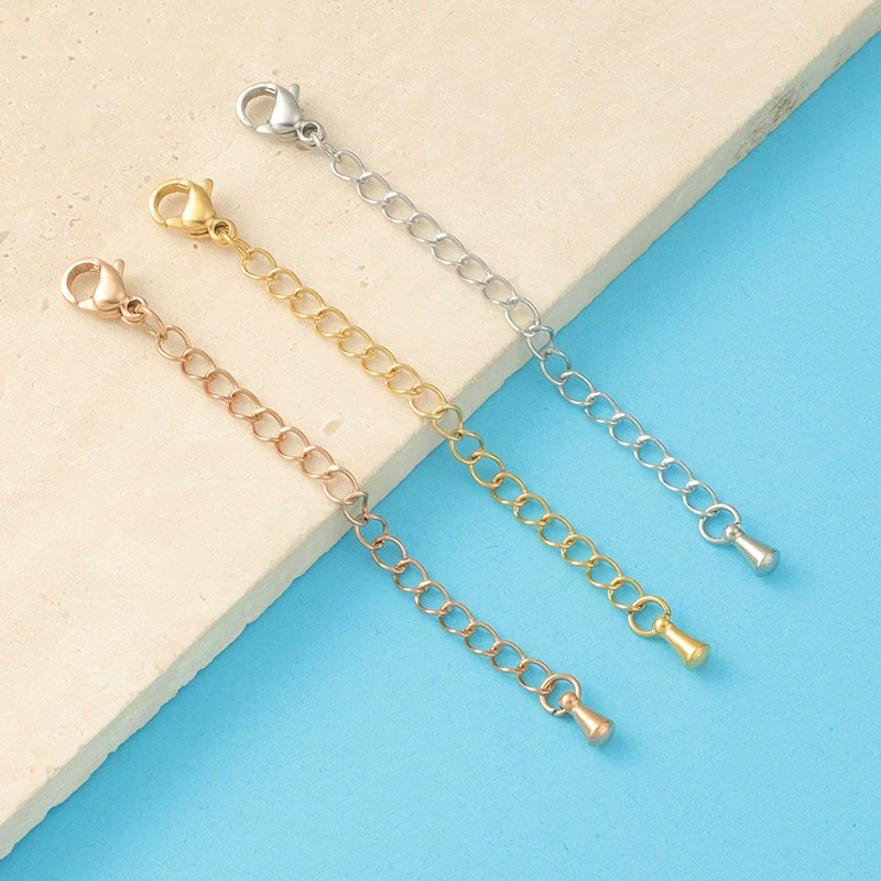 Wholesale Stainless Steel Tail Chain Jewelry Accessories With Doubleheaded Lobster Buckle And Electroplating Process