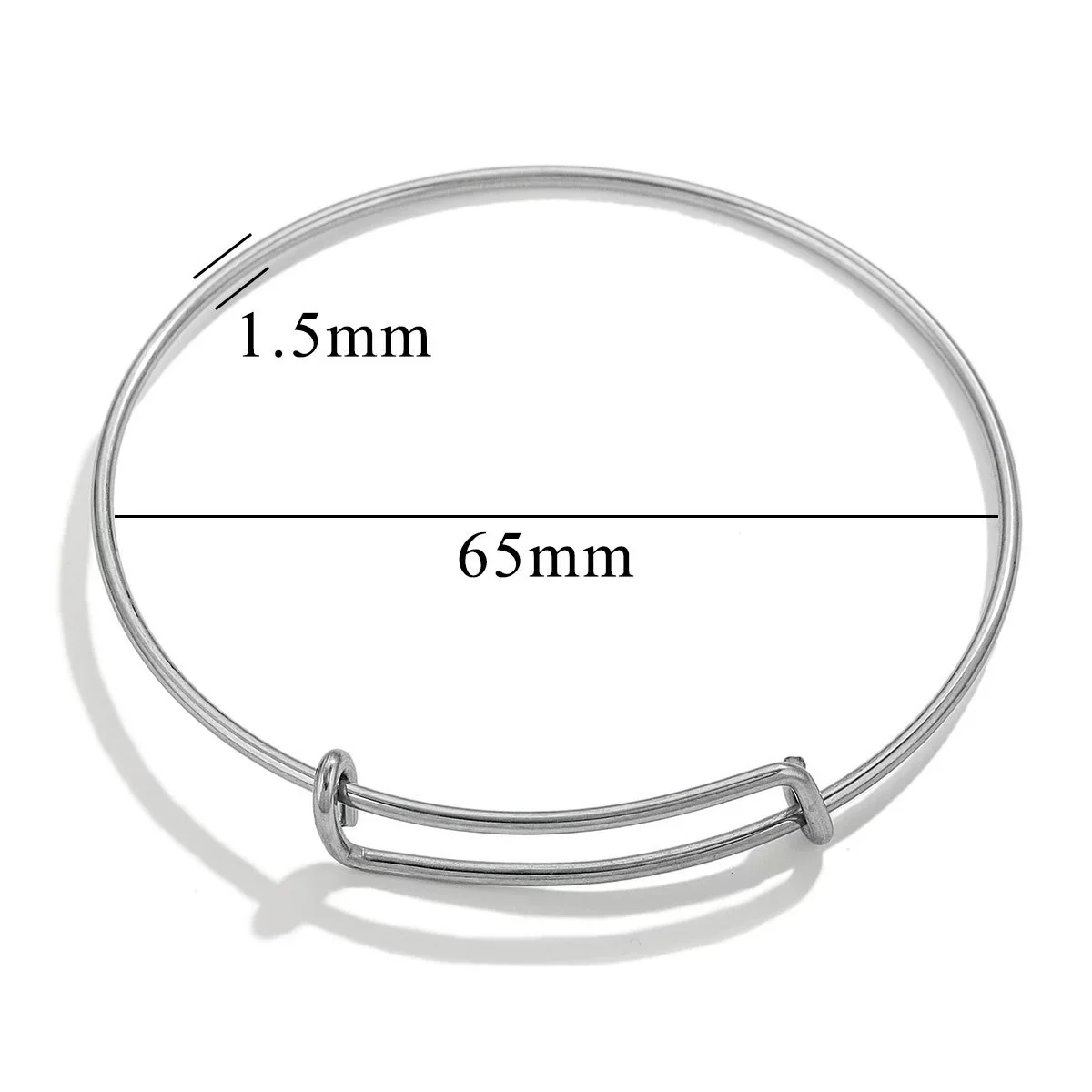 Wholesale Stainless Steel Titanium Steel Coil Pushpull Telescopic Adjustable Electroplated Bracelet - Image 4