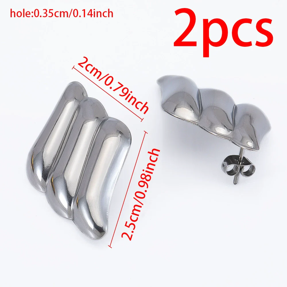 Wholesale Stainless Steel Titanium Steel Earrings With Conch Love Pattern Electroplating For Female Light Luxury Fashion Style - Image 28