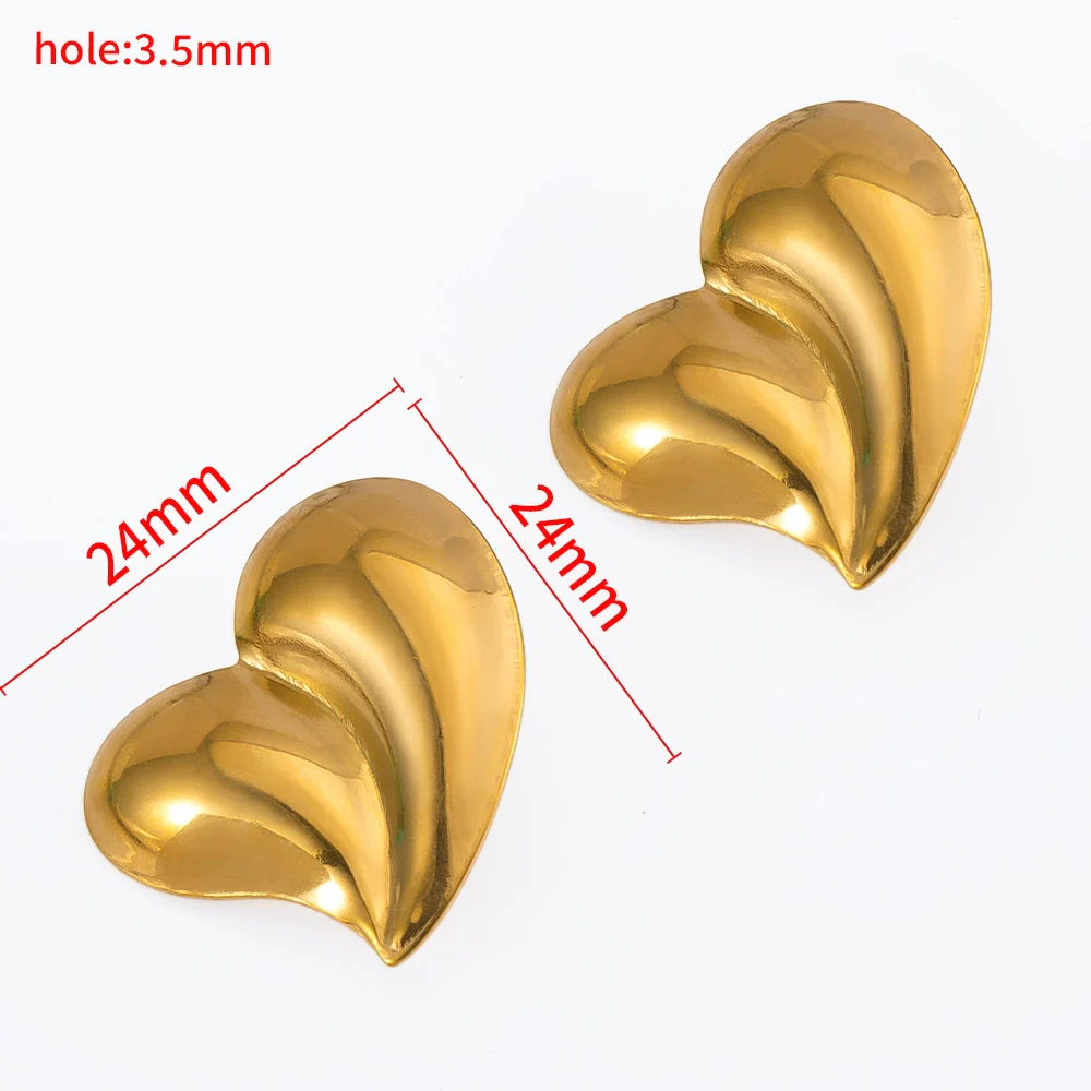 Wholesale Stainless Steel Titanium Steel Earrings With Conch Love Pattern Electroplating For Female Light Luxury Fashion Style - Image 9
