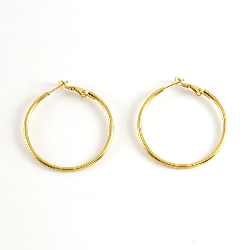 Wholesale 316L Stainless Steel Titanium Steel Geometric Earrings 18K Gold Plated Electroplated For Women Trendy Classic Fashion Allmatch Design - Image 5