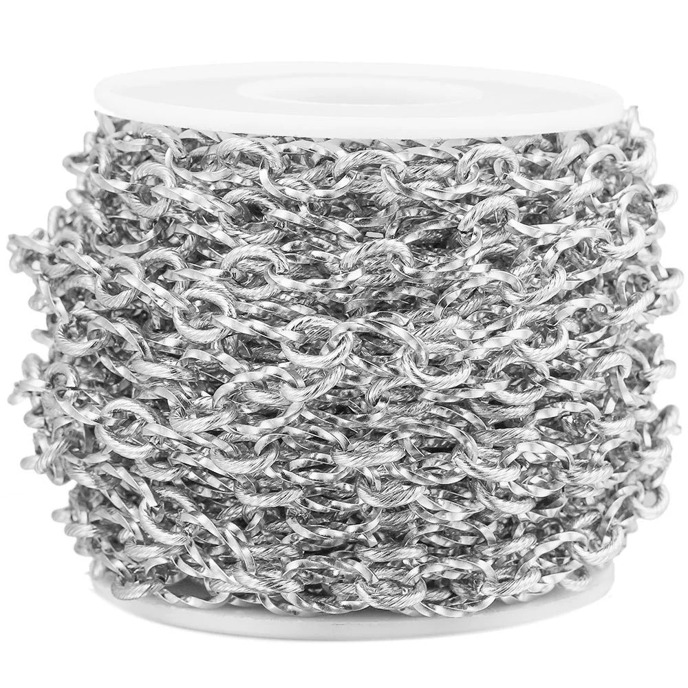 Wholesale Stainless Steel Vacuum Gold Electroplated Spiral Chain For Necklace And Bracelet Hip Hop Style - Image 3