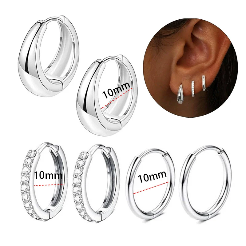 Wholesale Stainless Steel Water Drop Hoop Earrings For Women Electroplated Personality Minimalist Style - Image 4