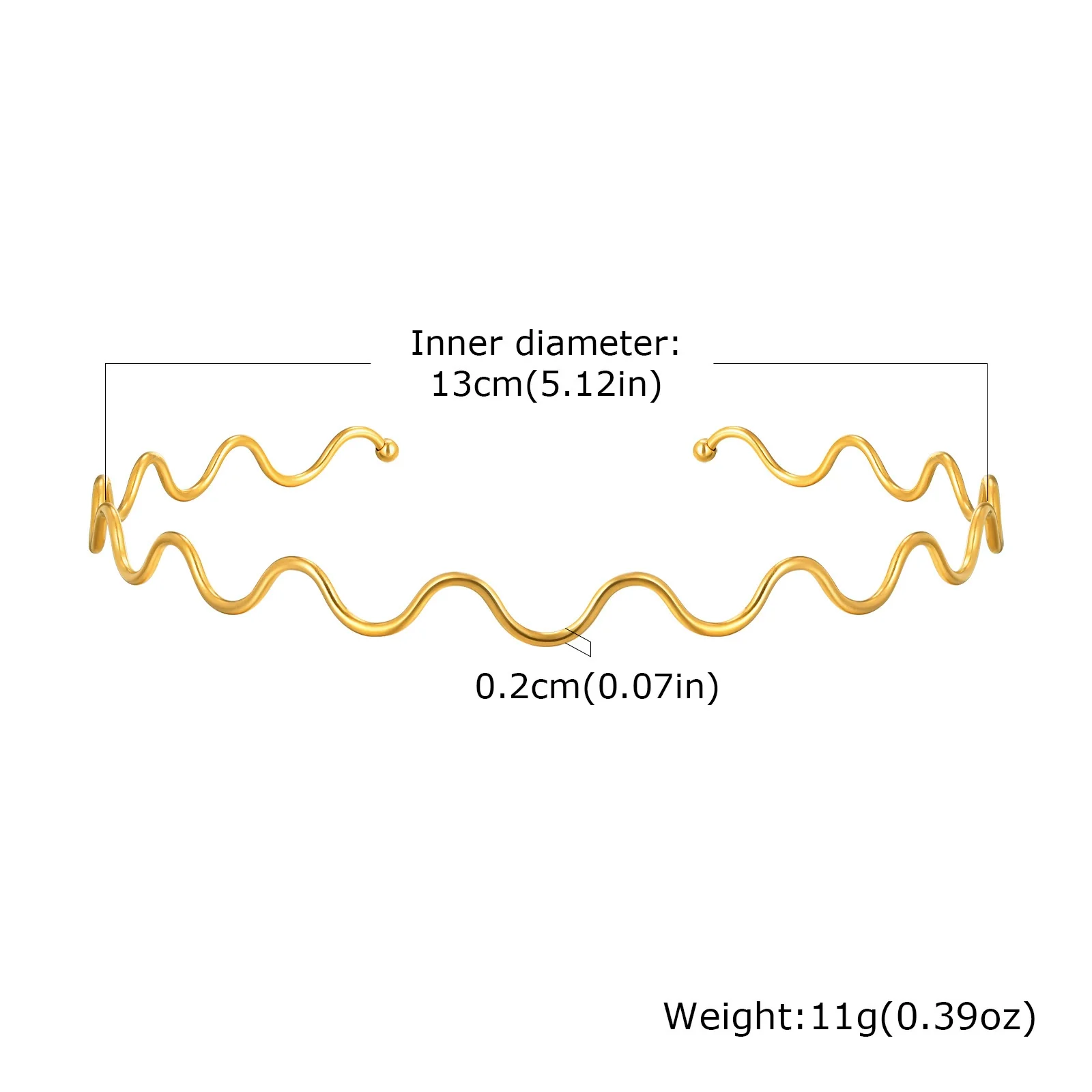 Wholesale Stainless Steel Wave Cshaped Fashion Earrings - Image 8