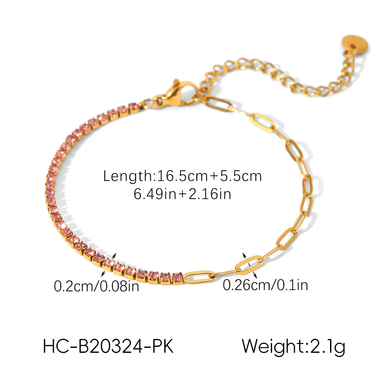 Wholesale Stainless Steel Zircon Heart Shape Flower Geometric Women's Bracelet - Image 19