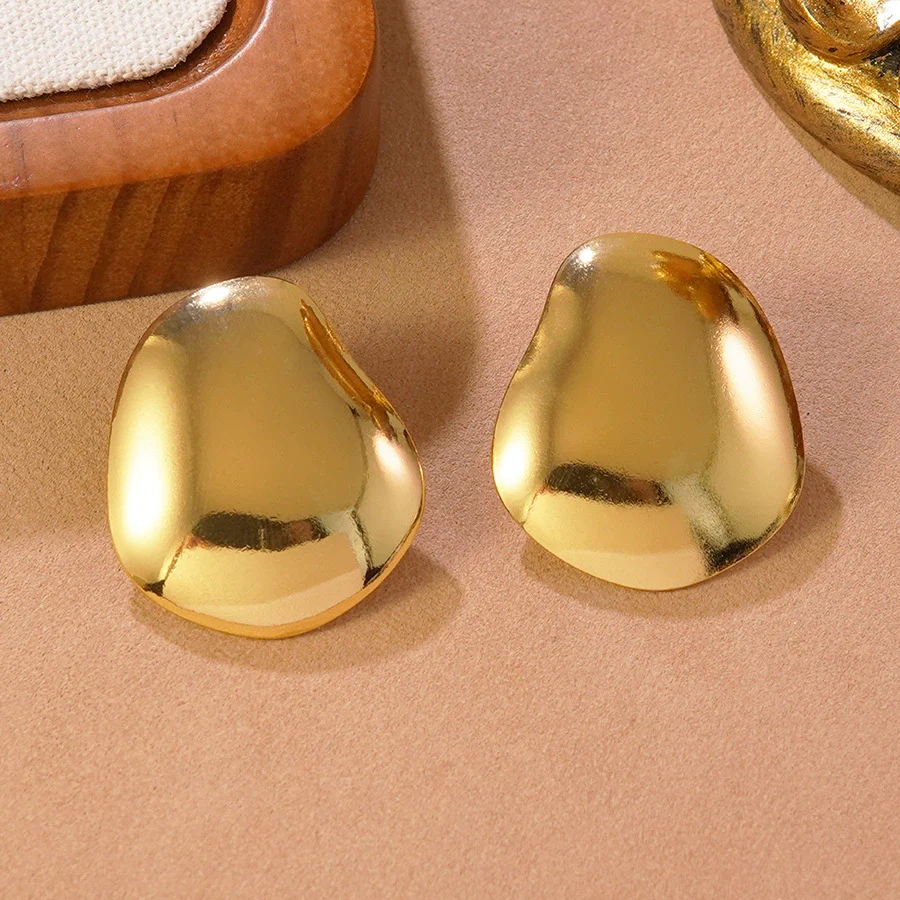 Wholesale Stamping Geometric Stainless Steel Earrings For Women Light Luxury Style - Image 3
