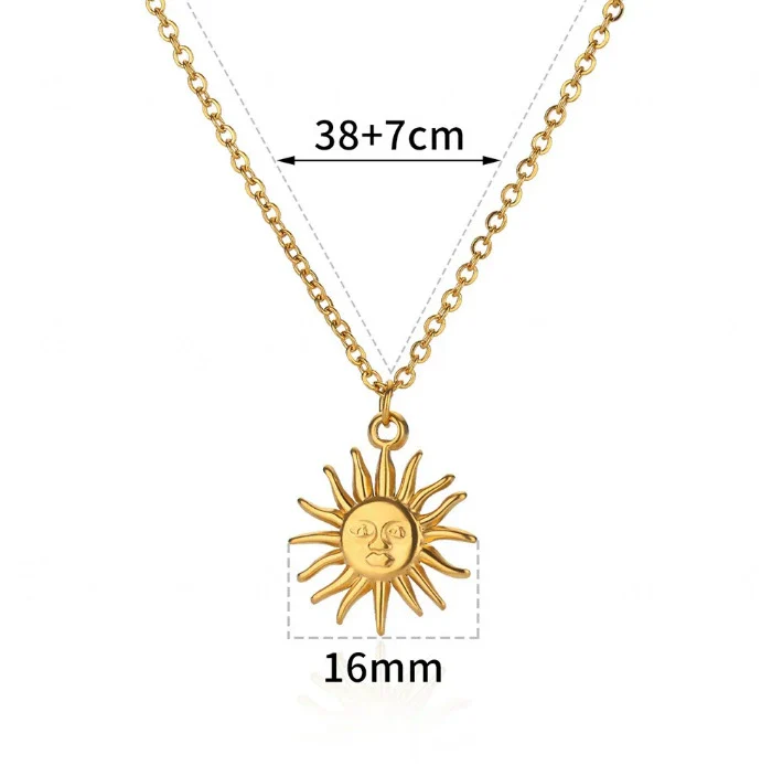Wholesale Star Pendant Necklace With Starry Sky Design Gold Electroplated Stainless Steel Cross Chain Unisex - Image 6