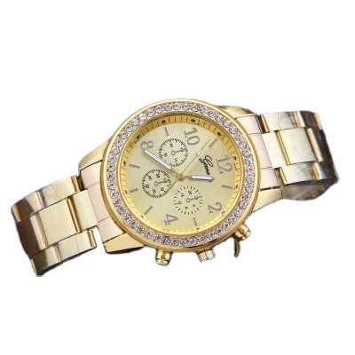 Wholesale Steel Band Rhinestone Watches For Men And Women Round Dial Leisure Style - Image 5
