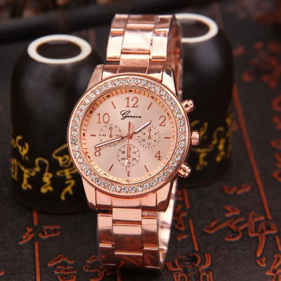 Wholesale Steel Band Rhinestone Watches For Men And Women Round Dial Leisure Style - Image 7