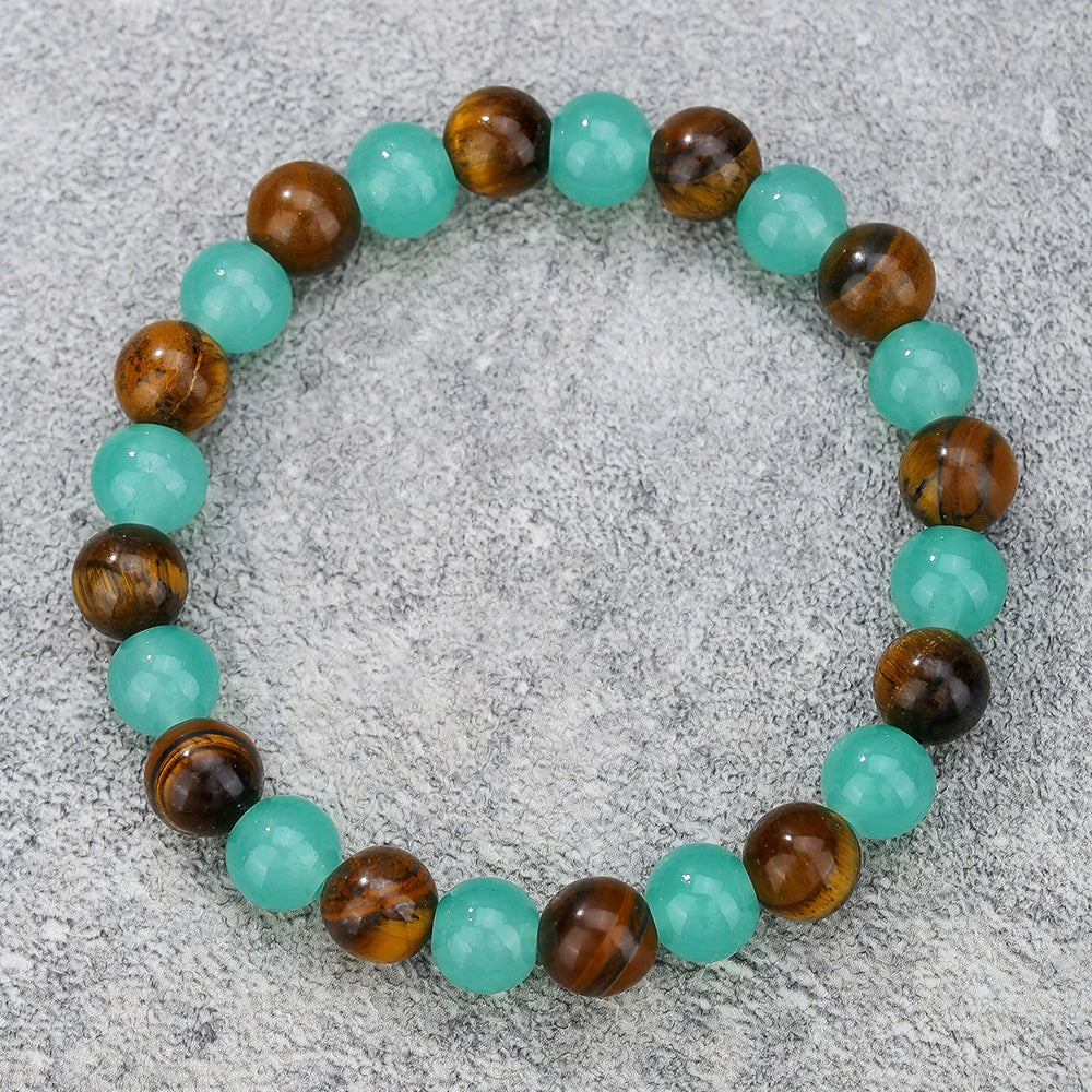Wholesale Stone Wood Chip Weathered Beads Elastic Bracelet Handmade Geometric Jewelry Unisex - Image 16