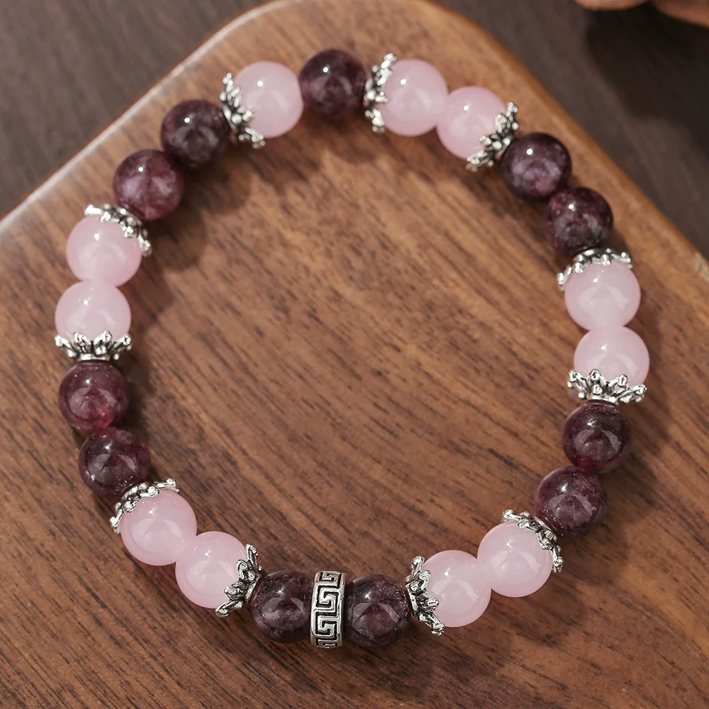 Wholesale Stone Wood Chip Weathered Beads Elastic Bracelet Handmade Geometric Jewelry Unisex - Image 26