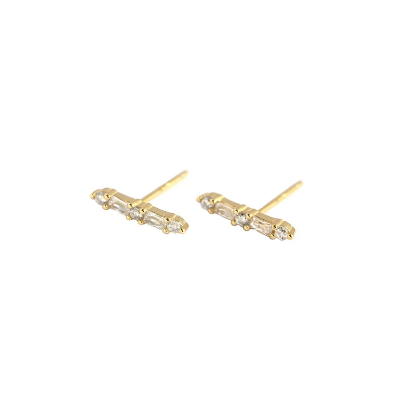 Wholesale Stud Earrings S925 Sterling Silver Geometric Fashion Electroplated - Image 5