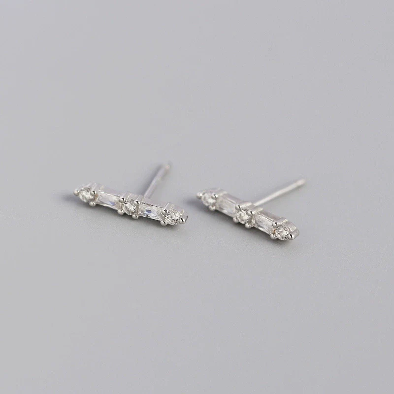 Wholesale Stud Earrings S925 Sterling Silver Geometric Fashion Electroplated - Image 6