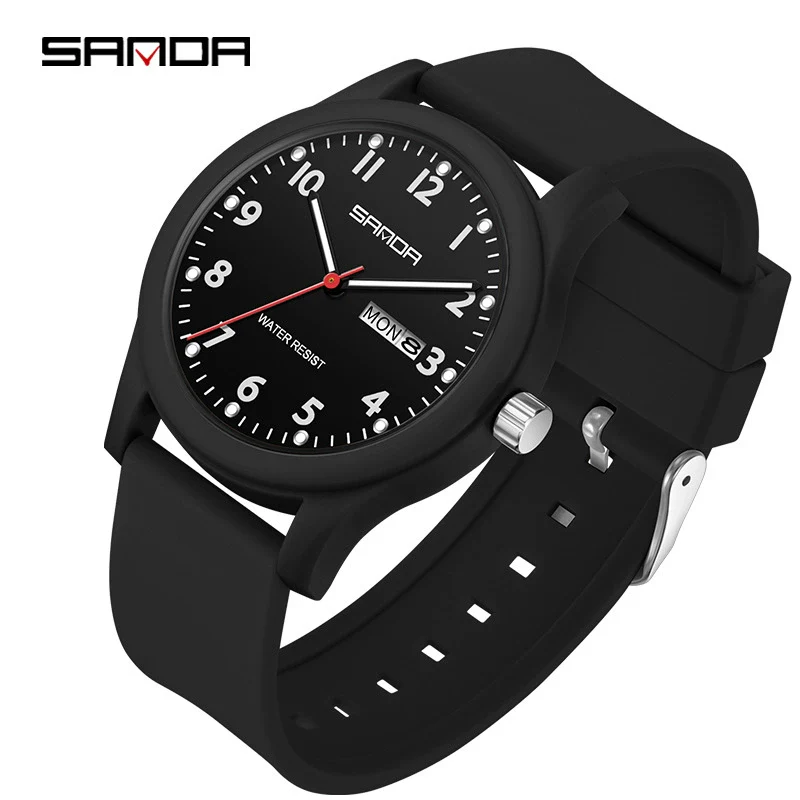 Wholesale Student Quartz Watch Candy Color Simple Cute Style Round Dial Stainless Steel Buckle Tpu Strap Abs Case Acrylic Mirror - Image 3