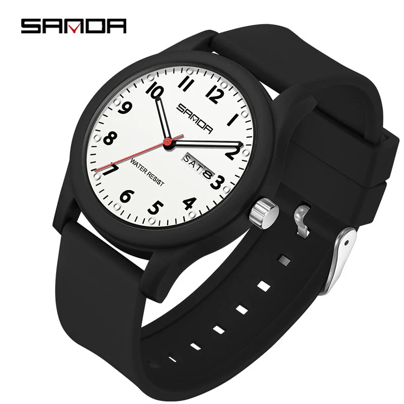 Wholesale Student Quartz Watch Candy Color Simple Cute Style Round Dial Stainless Steel Buckle Tpu Strap Abs Case Acrylic Mirror - Image 4