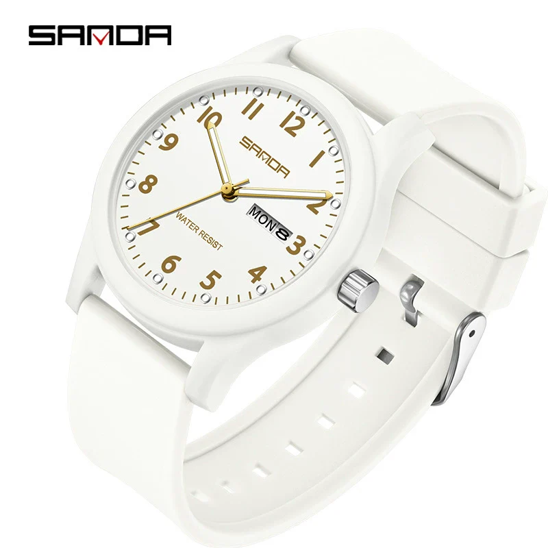 Wholesale Student Quartz Watch Candy Color Simple Cute Style Round Dial Stainless Steel Buckle Tpu Strap Abs Case Acrylic Mirror - Image 8