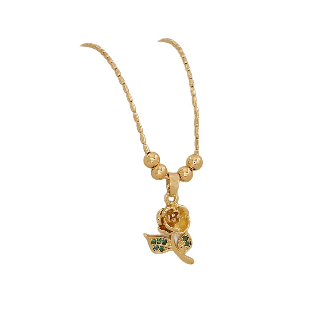Wholesale Sunflower Pendant Necklace Light Luxury 18K Plated Copper Floral Pastoral Style Jewelry - Image 5