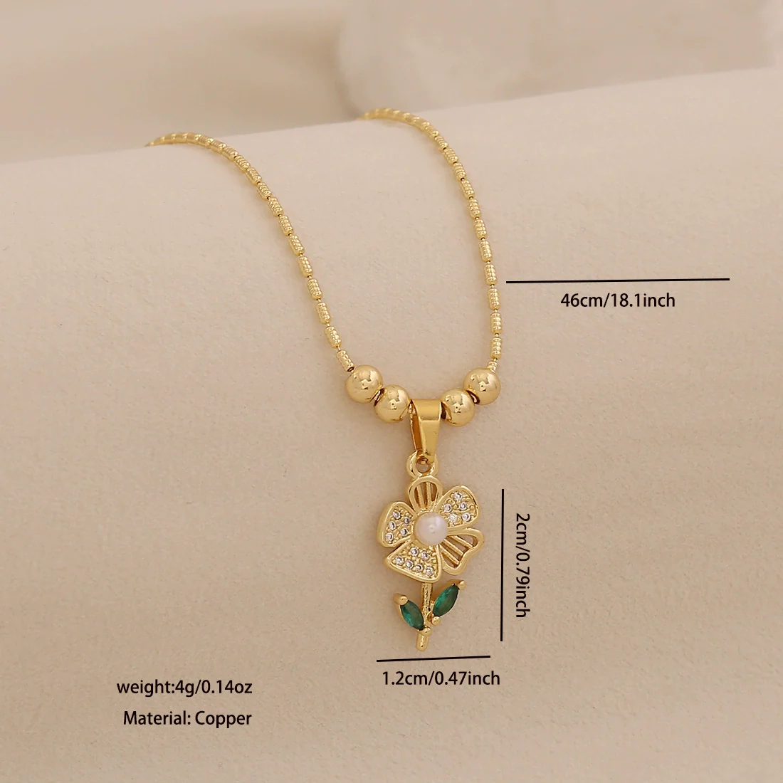 Wholesale Sunflower Pendant Necklace Light Luxury 18K Plated Copper Floral Pastoral Style Jewelry - Image 6