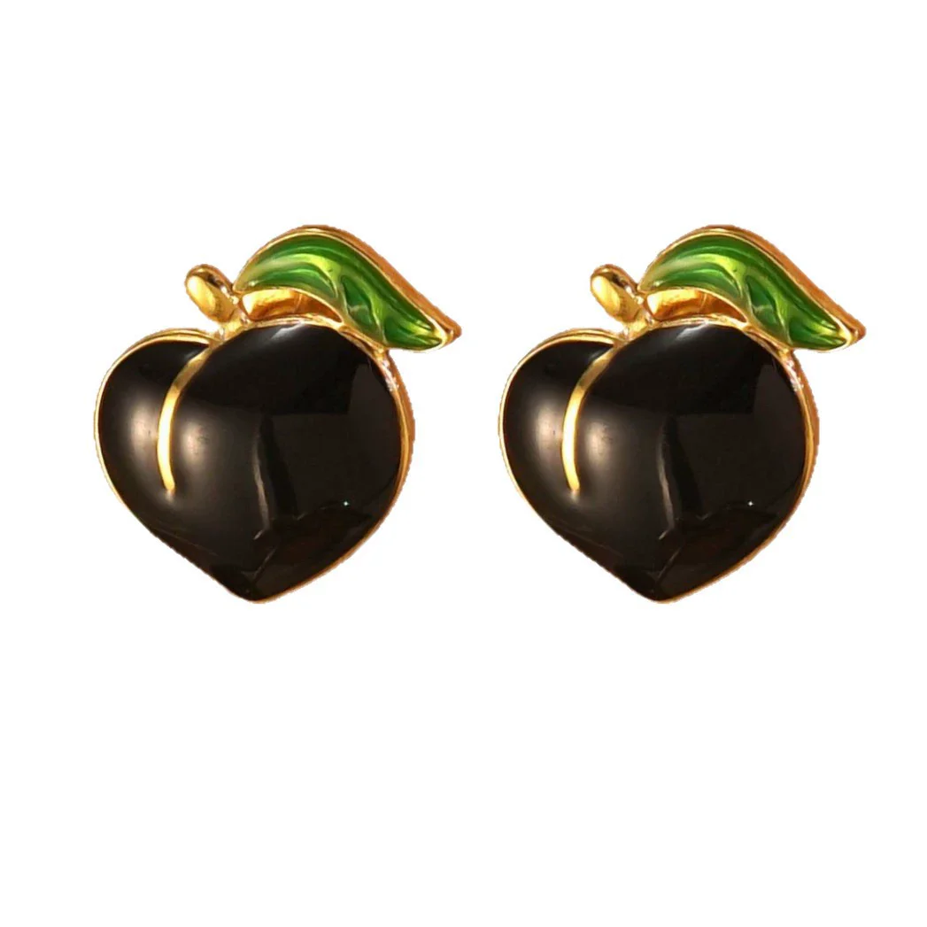 Wholesale Sweet Girl Style Dripping Oil Fruit Earrings Made Of 304 Stainless Steel - Image 5