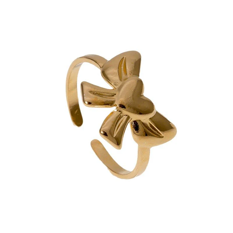 Wholesale Sweet Heart Shape Bow Tie Stainless Steel Electroplated Bracelet For Women - Image 5