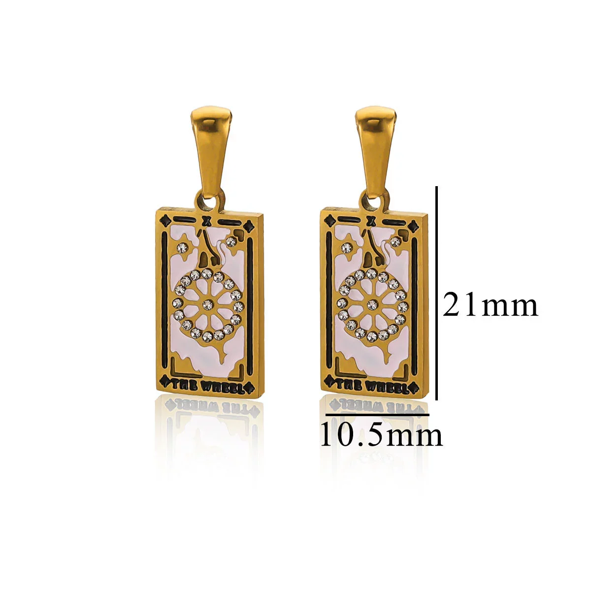 Wholesale Tarot Retro Pendant Jewelry Stainless Steel Rectangular Electroplating - Image 10
