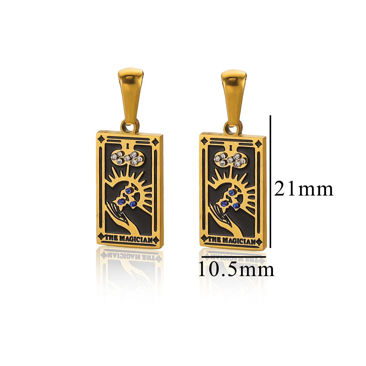 Wholesale Tarot Retro Pendant Jewelry Stainless Steel Rectangular Electroplating - Image 7