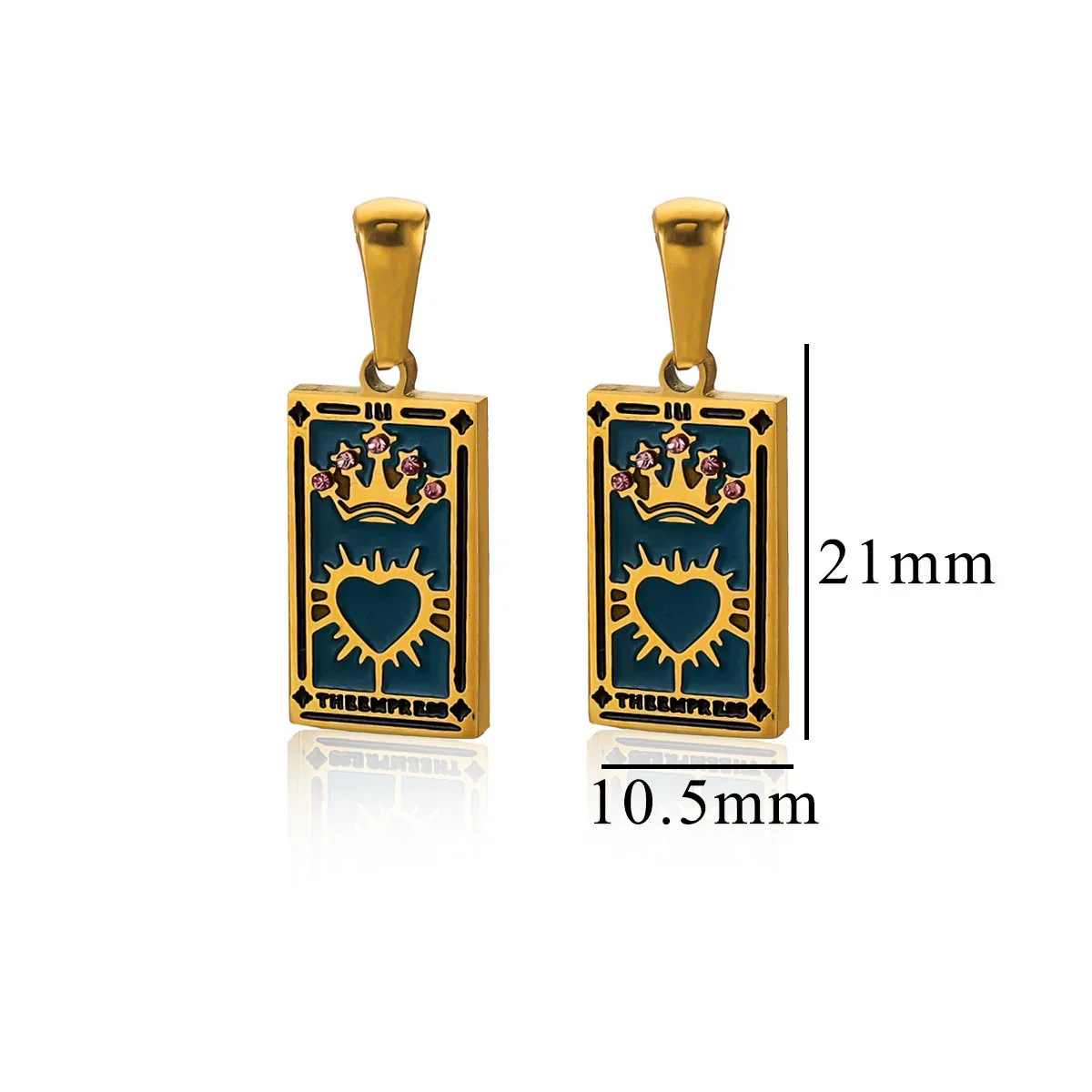 Wholesale Tarot Retro Pendant Jewelry Stainless Steel Rectangular Electroplating - Image 8