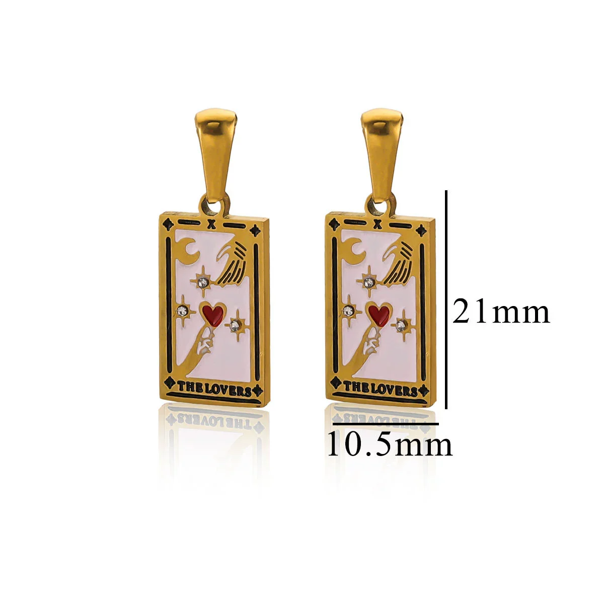 Wholesale Tarot Retro Pendant Jewelry Stainless Steel Rectangular Electroplating - Image 9