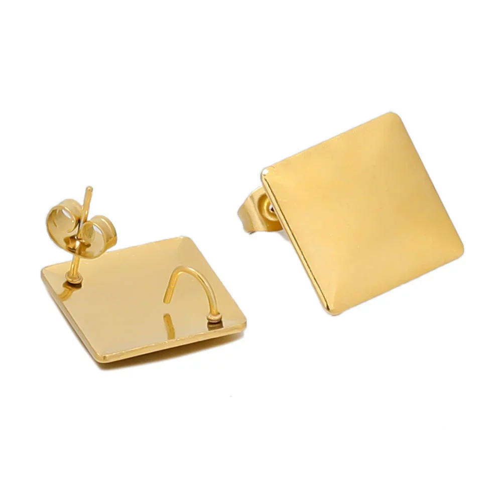 Wholesale Tassel Earrings Stainless Steel Geometric Rhombic Round Irregular Electroplated - Image 15