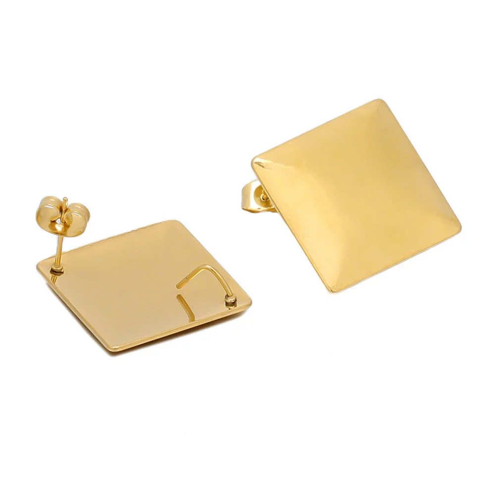 Wholesale Tassel Earrings Stainless Steel Geometric Rhombic Round Irregular Electroplated - Image 17