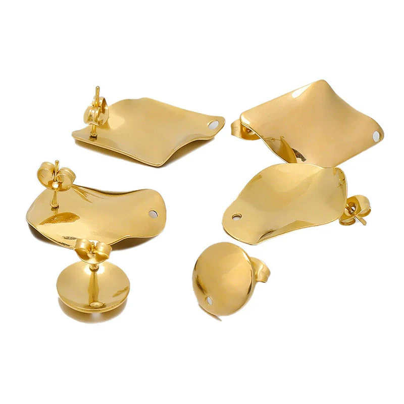 Wholesale Tassel Earrings Stainless Steel Geometric Rhombic Round Irregular Electroplated - Image 3