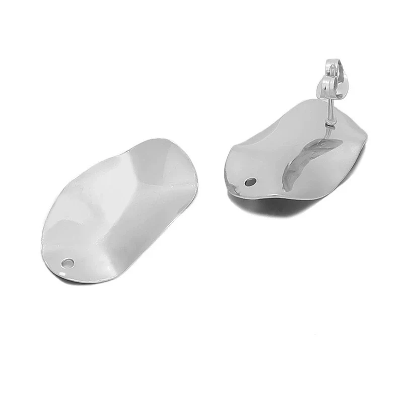 Wholesale Tassel Earrings Stainless Steel Geometric Rhombic Round Irregular Electroplated - Image 6