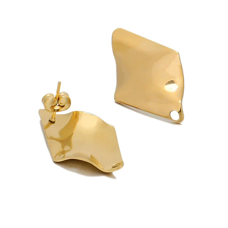 Wholesale Tassel Earrings Stainless Steel Geometric Rhombic Round Irregular Electroplated - Image 7