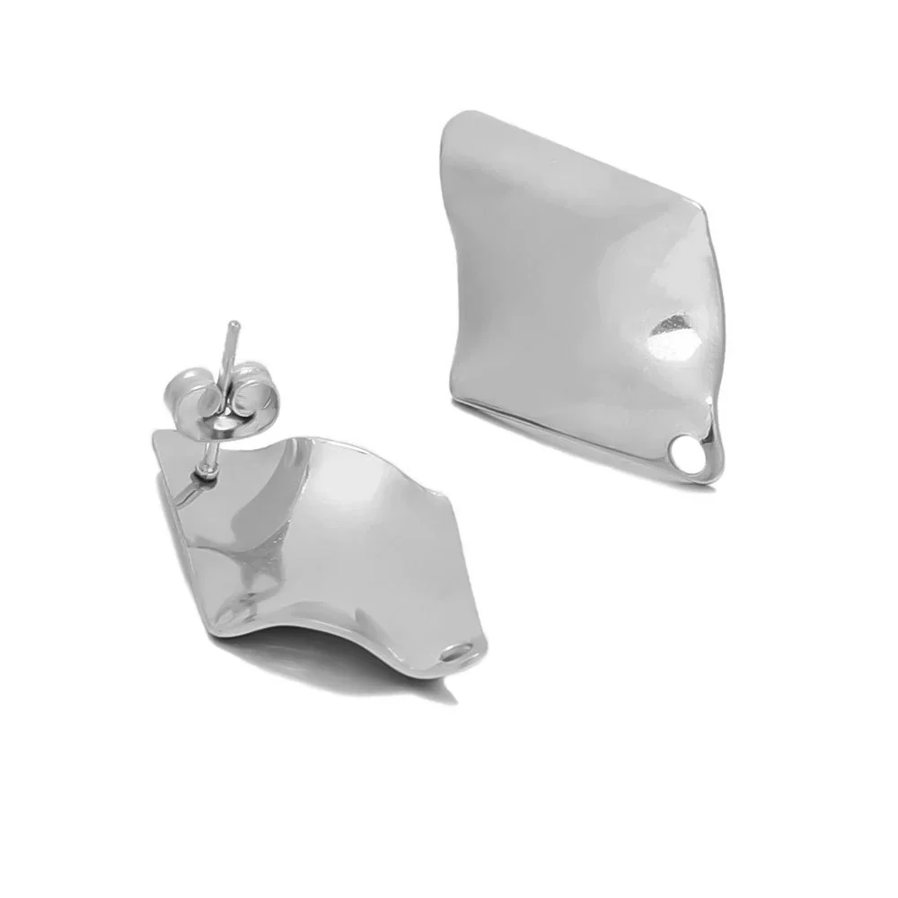 Wholesale Tassel Earrings Stainless Steel Geometric Rhombic Round Irregular Electroplated - Image 8