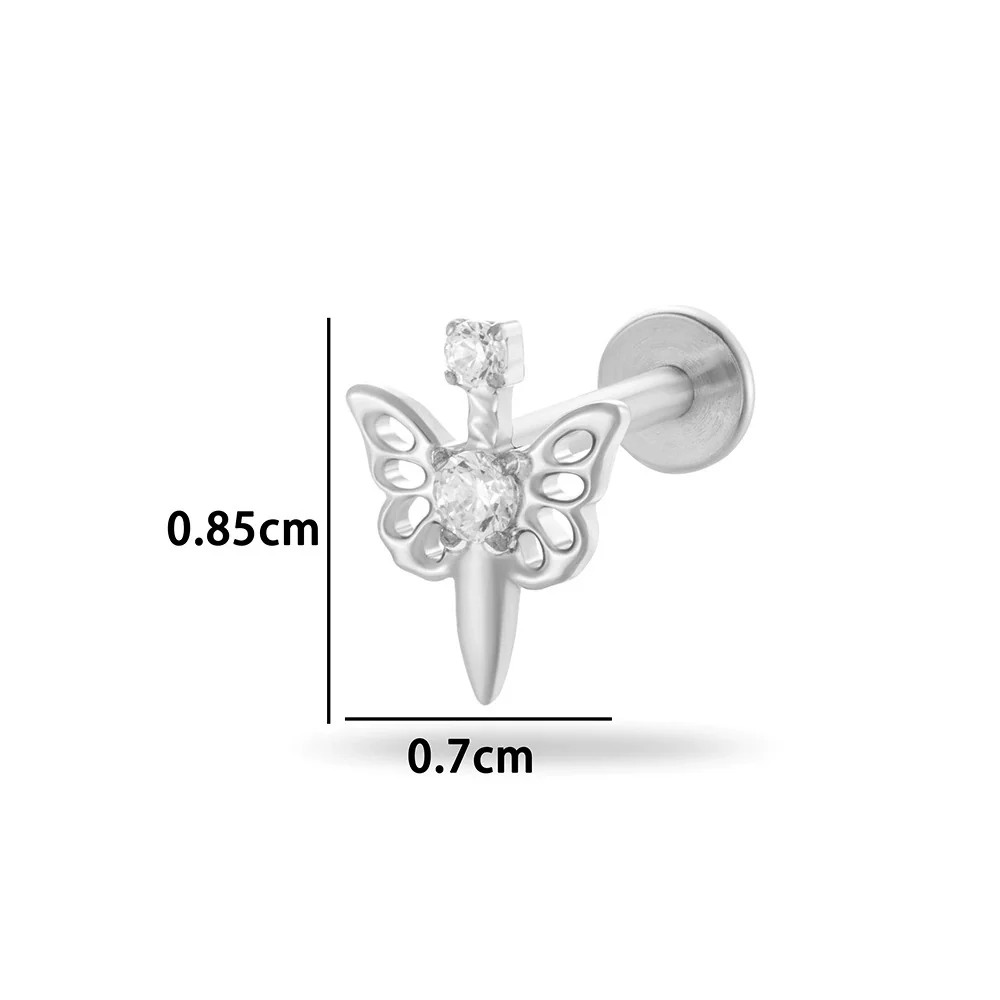 Wholesale Titanium Alloy Geometric Style Electroplated Puncture Jewelry For Women - Image 12