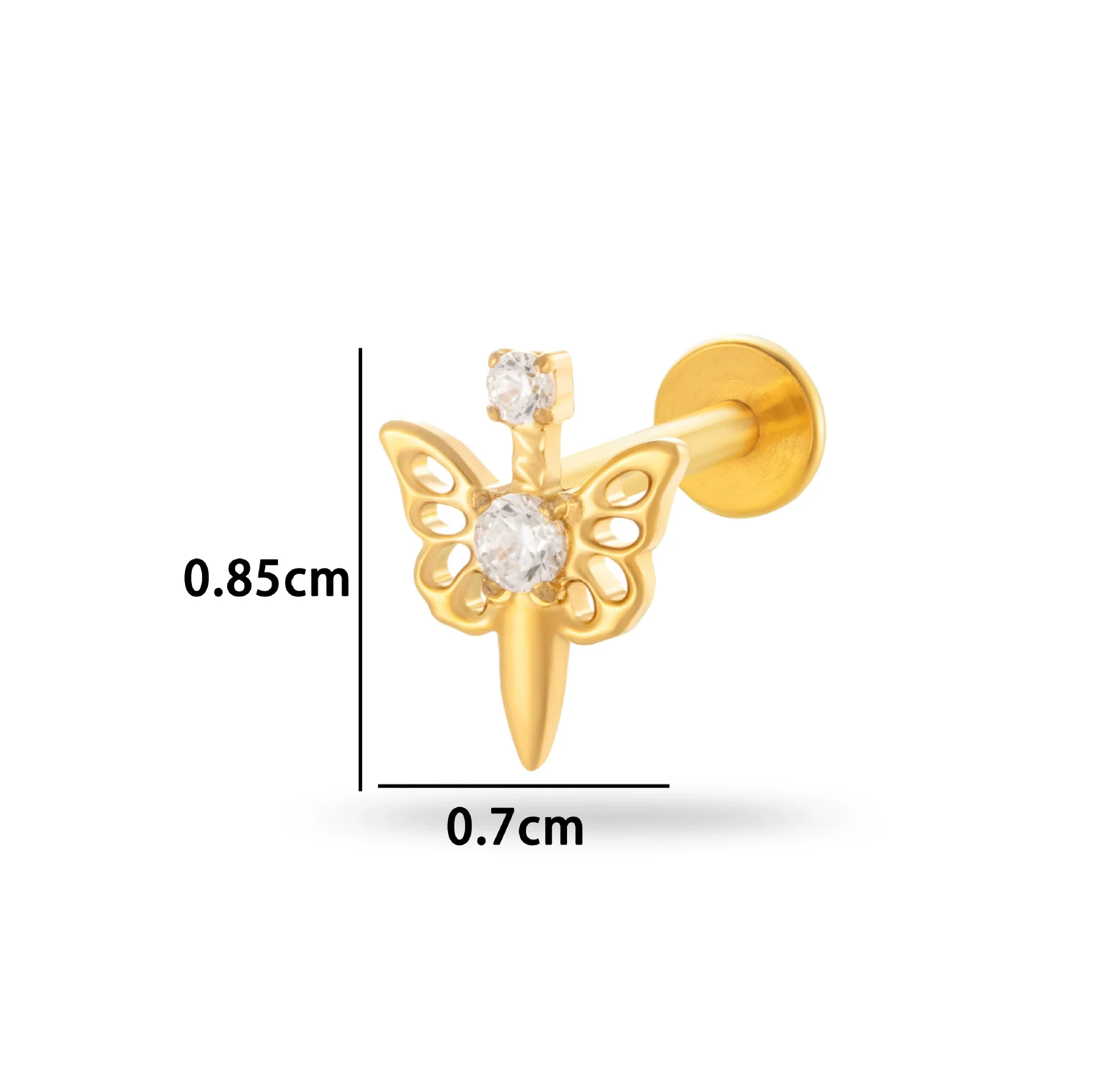 Wholesale Titanium Alloy Geometric Style Electroplated Puncture Jewelry For Women - Image 13