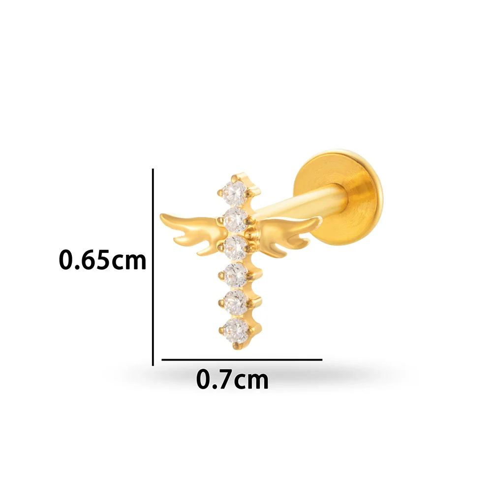 Wholesale Titanium Alloy Geometric Style Electroplated Puncture Jewelry For Women - Image 17