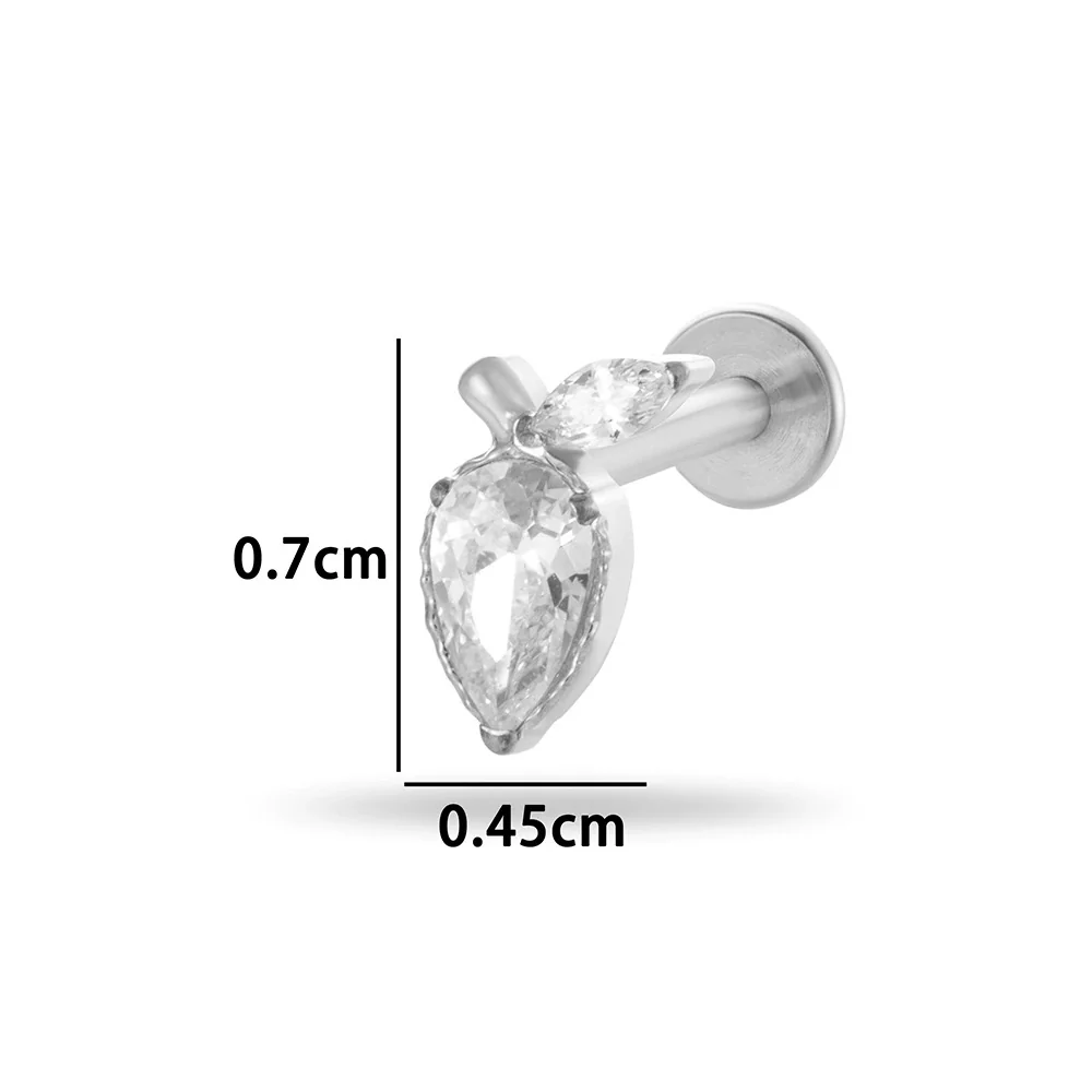 Wholesale Titanium Alloy Geometric Style Electroplated Puncture Jewelry For Women - Image 18