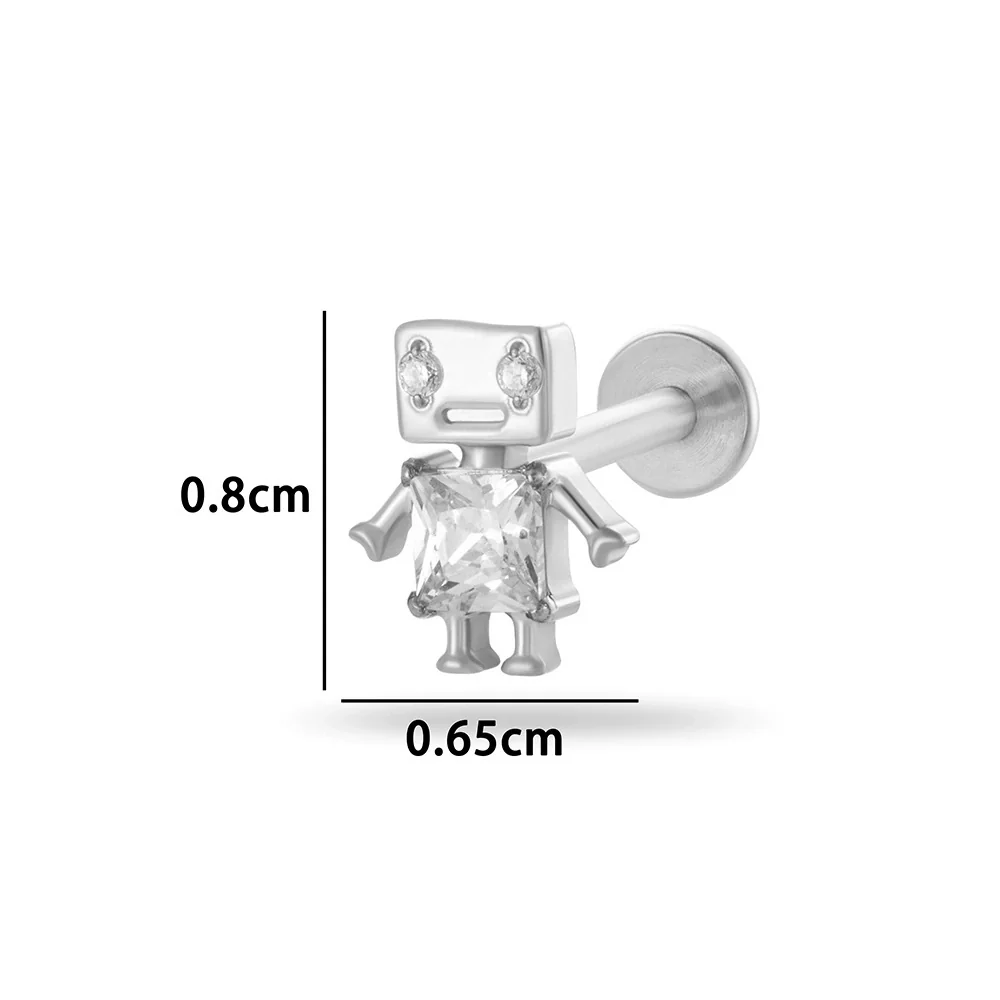 Wholesale Titanium Alloy Geometric Style Electroplated Puncture Jewelry For Women - Image 20