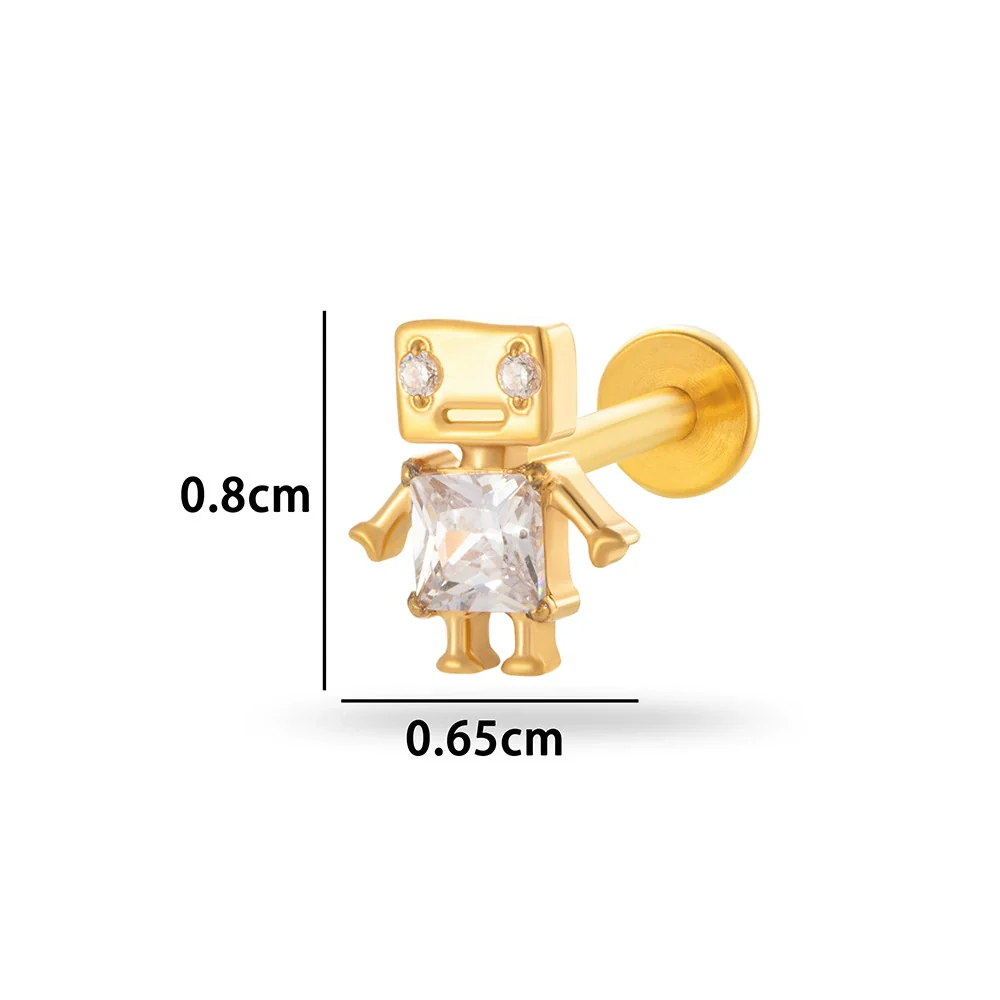 Wholesale Titanium Alloy Geometric Style Electroplated Puncture Jewelry For Women - Image 21