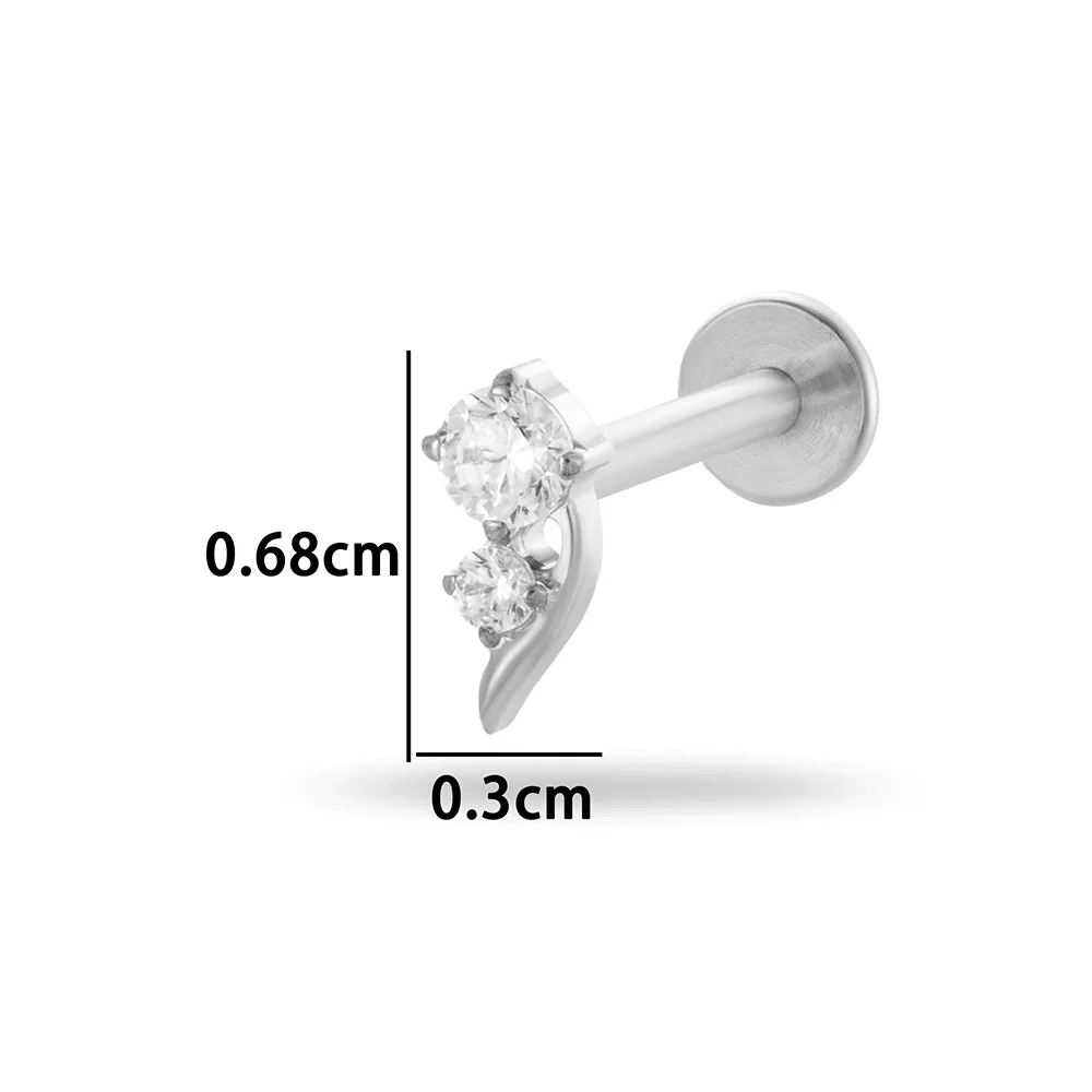 Wholesale Titanium Alloy Geometric Style Electroplated Puncture Jewelry For Women - Image 6