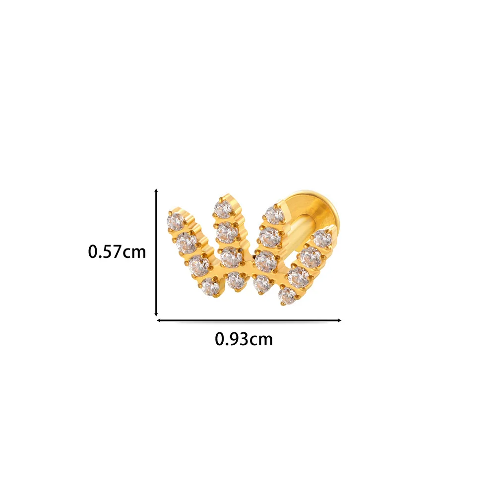 Wholesale Titanium Alloy Heart Shape Electroplated Women's Cartilage Puncture Earrings - Image 12