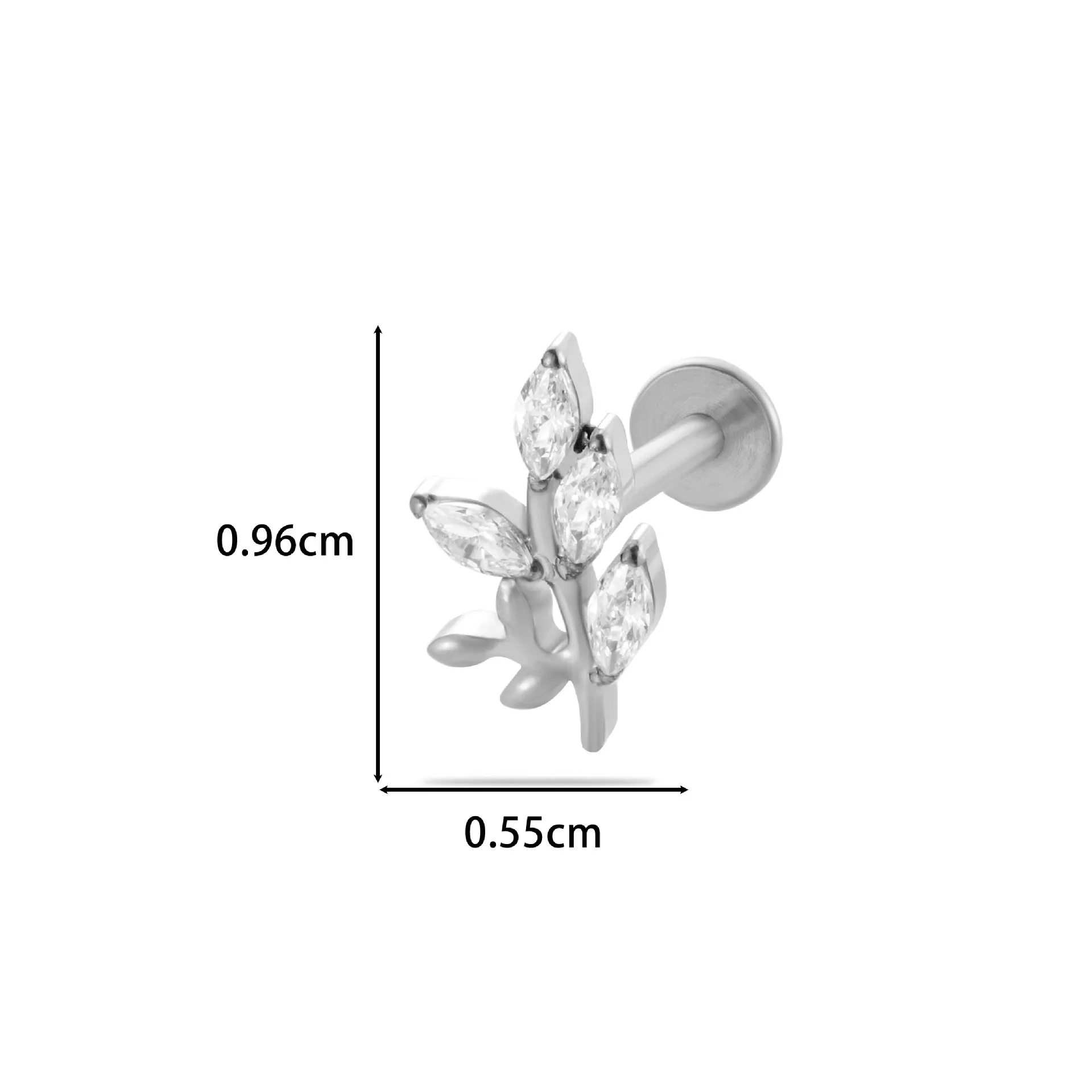 Wholesale Titanium Alloy Heart Shape Electroplated Women's Cartilage Puncture Earrings - Image 21