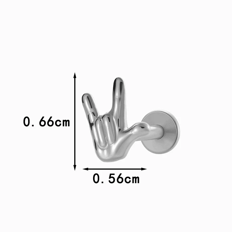 Wholesale Titanium Alloy Heart Shape Piercing Jewelry For Women Electroplated Inner Tooth Screw Rod Lip Nail Ear Bone Nail - Image 17