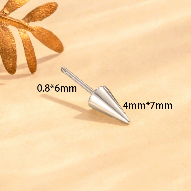 Wholesale Titanium Steel And Stainless Steel Ear Screw Rod With Pointed Cone Ear Plug And Spiral Ear Needle Accessories - Image 3